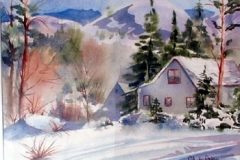 Il a neigé à Val-Morin - 10"x14" - VENDUE