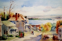 Vue sur l'île - 14"x22" - VENDUE