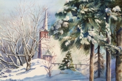 Dimanche d'hiver à Ste-Adèle - 16"x23" - VENDUE