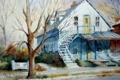 La maison à l'escalier - 11"x14" - VENDUE