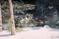 Sous-bois du chalet - 10"x22" - VENDUE
